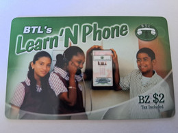 BELIZE Prepaid Card $2,-LEARN N PHONE  BTL   Used Card  **12145** - Belize