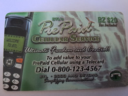 BELIZE Prepaid Card  $20,- PREPAID CELLULAIR SERVICE  BTL   Used Card  **12146** - Belize
