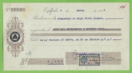 Espinho - Fábrica De Conservas De Sardinhas Brandão Gomes - Recibo De 1908 - Papéis De Valor - Portugal - Portugal