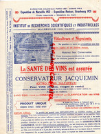 21- DIJON-MALZEVILLE NANCY-RARE PUBLICITE CONSERVATEUR JACQUEMIN-MILDIOU- GIMEL  AGRICULTURE CULTURE VIGNE VINS -1934 - Landbouw