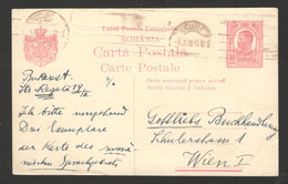ROMANIA TO AUSTRIA - POSTCARD - STATIONERY - 1913. - Autres & Non Classés