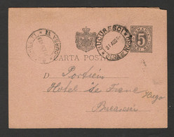 ROMANIA - POSTCARD - STATIONERY - 1893. - Sonstige & Ohne Zuordnung