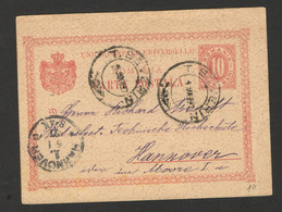 ROMANIA TO GERMANY - POSTCARD - STATIONERY - 1897. - Autres & Non Classés