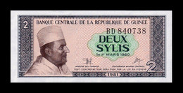 Guinea 2 Sylis 1981 Pick 21 Sc Unc - Guinee