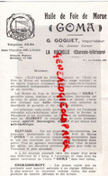 17- LA ROCHELLE- LETTRE TARIF G. GOGUET IMPORTATEUR HUILE FOIE MORUE-60 AVENUE CARNOT- GOMA-ELEVAGE DE PORC PORCS-1934 - Agricultura