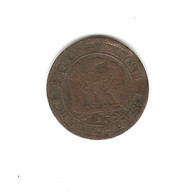 406/ France : Napoléon III : 2 Centimes 1853 D (état Très Correct Mais Bord En Haut à Droite Abîmé) - 2 Centimes