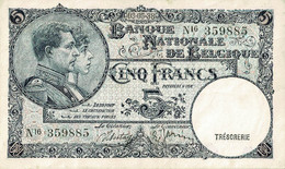 Belgique, (1920-1943), Billet Bel état, Cinq Francs 03/05/38 - 5 Francos