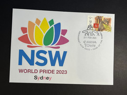 (4 Oø 42) Sydney World Pride 2023 - NSW Waratah Flower World Pride Colors (OZ Stamp) 25-2-2023 - Lettres & Documents