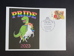 (4 Oø 42) Sydney World Pride 2023 - Pride Dinosaur - OZ Stamp (cover 1 Of 2) - Lettres & Documents