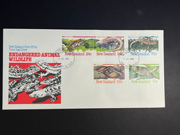 (4 Oø 44) New Zealand FDC - 1984 - Endengered Wildlife - FDC