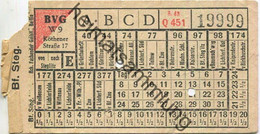 Deutschland - Berlin - BVG - Strassenbahn Fahrschein 1943 - Von / Nach Steglitz - Europa