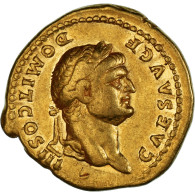 Monnaie, Domitien, Aureus, 75, Rome, TTB, Or, RIC:II.1 787 - The Flavians (69 AD To 96 AD)