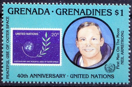 Grenada Grenadines 1985 MNH, Neil Armstrong, Space - América Del Norte