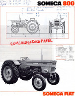 92- PUTEAUX- PROSPECTUS PUBLICITE SOMECA FIAT-TRACTEUR SOMECA 800-  116 RUE DE VERDUN - Agricultura