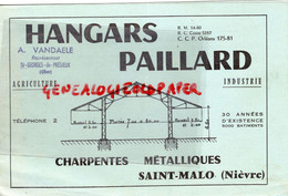 58- ST SAINT MALO-NIEVRE-RARE CATALOGUEHANGAR HANGARS PAILLARD-AGRICULTURE CHARPENTES-A. VANDAELE ST GEORGES PRESIEUX - Agricultura