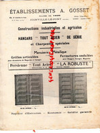 94- JOINVILLE LE PONT-PROSPECTUS PUBLICITE ETS. A. GOSSET-HANGARS AGRICOLES ACIER -AGRICULTURE - Agricultura