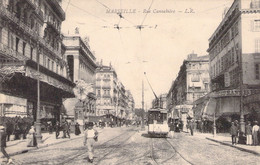 FRANCE - 13 - MARSEILLE - Rue Cannebière - LR - Carte Postale Ancienne - Canebière, Centre Ville