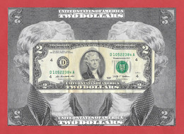Rarität ! 1X 2 US-Dollar Auf Informations-Blatt [2009] > D 10522384 A < {$002-001BL} - National Currency