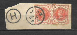 Great Britain , 1887 , Regency Of Queen Victoria Fragment Nice Cancellation - Used Stamps