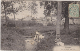 VAL D'OISE FOSSES LAVOIR DANS LES PRES - Fosses