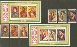 Burundi Sc# 531-533a, C267-C269a MNH 1977 Christmas - Unused Stamps