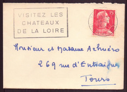 France, Enveloppe Du 18 Janvier 1957 De Tours Pour Tours - Autres & Non Classés