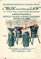 60-SENLIS- PROSPECTUS PUBLICITE ETS. LAW -LE BLOC LAW-MACHINE AGRICOLE -MOTEUR ELECTRIQUE -AGRICULTURE - Agriculture