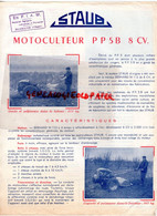 92- COURBEVOIE-RARE PROSPECTUS PUBLICITE STAUB -TRACTEUR MOTOCULTEUR P P 5 B- 8CV- ETS FIAM ST SAINT AMAND CHER - Agricultura