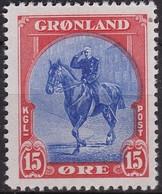 KING KÖNIG ROI CHRISTIAN X GREENLAND GRÖNLAND GROENLAND 1945 MI 12 SCOTT 14 MNH (**) - Ungebraucht