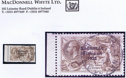 Ireland 1925 Dublin Narrow Date Saorstat 3-line Ovpt In Black On 2s6d Brown Used COLLEGE GREEN Cds - Unused Stamps