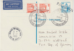 15620   PAQUEBOT EUROPA à TAHITI - CENTRE DE TRI AVION - FAAA - 1989 - Covers & Documents