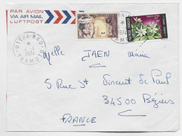 POLYNESIE 3FR+17R LETTRE COVER AVION OTEPA MAO 4.4.1974 TUAMOTU - Lettres & Documents