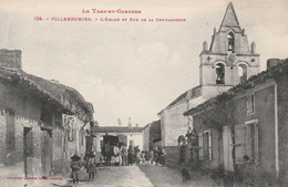 France Carte Postale Villebrumier L'Eglise Et La Rue De La Gendarmerie - Villebrumier