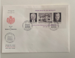 Enveloppe Premier Jour Monaco Triptyque Villa Miraflores - Lettres & Documents