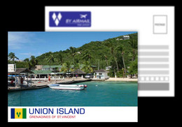 St.Vincent / Union Island / Postcard / View Card / Flag - Saint Vincent E Grenadine