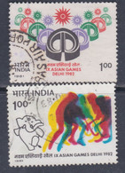 Inde N° 676 / 77 O 9è Jeux Asiatiques à New Delhi, Les 2 Valeurs  Oblitérées, TB - Used Stamps