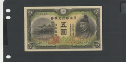 JAPON - Billet  5 Yen 1942 NEUF/UNC Pick-043 - Japon