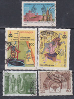 Inde N° 731 / 33 + 735 / 36 O   Les 5 Valeurs Oblitérées Sinon TB - Used Stamps