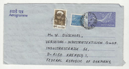India Postal Stationery Aerogramme Posted 1981 To Germany B230301 - Aérogrammes