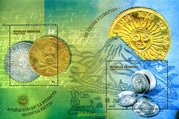 329867 MNH ARGENTINA 2014 ACUÑACION DE LA PRIMERA MONEDA - Gebruikt