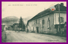 * MOIRANS - Avenue De La Gare - Animée - MARIUS CHOROT - Cyclistes - 2608 - Edit. BAFFERT - 1918 - Moirans