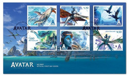 AVATAR 2023 NEW ZEALAND NEW *** The Way Of Water - PANDORA Set Of 6v ,Film, Movie,Cinema FDC (**) - Covers & Documents