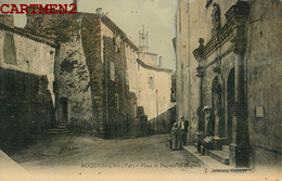 ROQUEBRUNE PLACE ET FACADE DE L'EGLISE 83 VAR - Roquebrune-sur-Argens