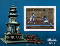 73578 MNH CONGO 1988 24 JUEGOS OLIMPICOS VERANO SEUL 1988 - FDC