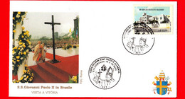 BRSILE - 1991 - Busta FDC Roma - Visita Di Giovanni Paolo II A Vitoria - Annullo 18-19 10 1991 - Brieven En Documenten