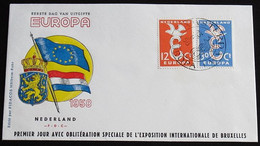 NIEDERLANDE 1958 Mi-Nr. 718/19 CEPT FDC - 1958