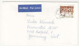 Canada Letter Cover Posted 1985? To Germany B230301 - Cartas & Documentos