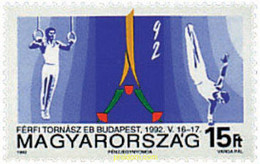 64333 MNH HUNGRIA 1992 CAMPEONATOS EUROPEOS DE GIMNASIA EN BUDAPEST - Gebruikt