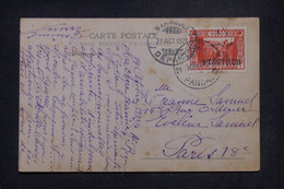 TURQUIE - Affranchissement Surchargé Sur Crate Postale De Istanbul Pour La France En 1921 - L 141335 - Storia Postale