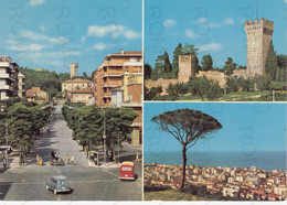 CARTOLINA  PORTO S.GIORGIO,FERMO,MARCHE-LUNGOMARE,SPIAGGIA,MARE,SOLE,ESTATE,VACANZA,BARCHE A VELA,VIAGGIATA 1969 - Fermo